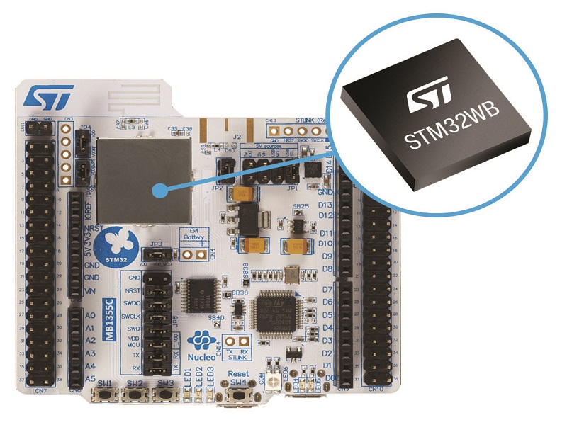 STMicroelectronics STM32WBx5 dual-core wireless microcontrollers MCUs