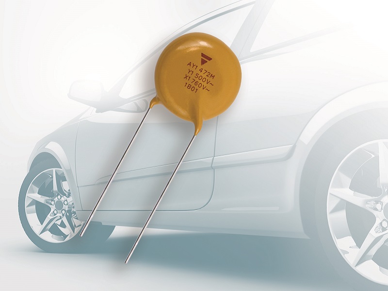 Vishay Intertechnologys latest series Automotive Grade AC line rated ceramic disc safety capacitors 