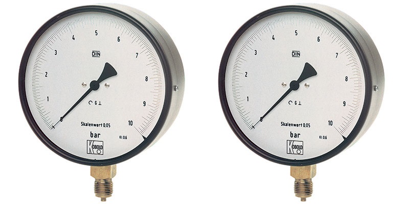 KOBOLDs MAN-F Series bourdon tube test pressure gauges 