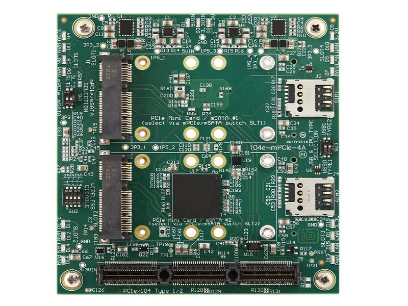 ACCES IO Products 104e-mPCIe family of PCIe104 adapter boards 