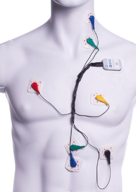 picture of chest with sensors attached
