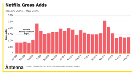 Antenna Netflix gross adds