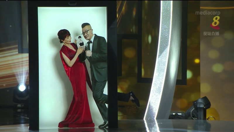 Carol Cheng appears as a hologram at the 2022 Star Awards