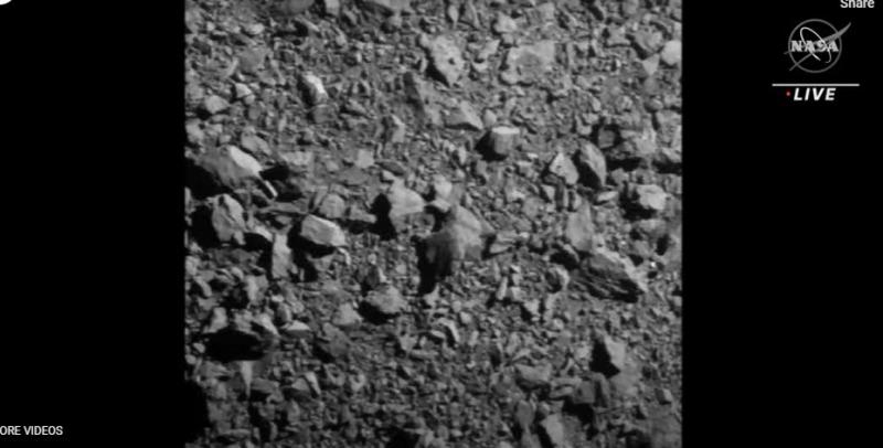 rubble on asteroid before being struck by DART
