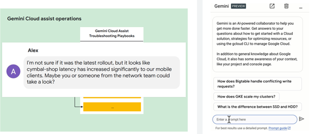 Figure 6: Gemini Cloud Assist helps operationalize AI