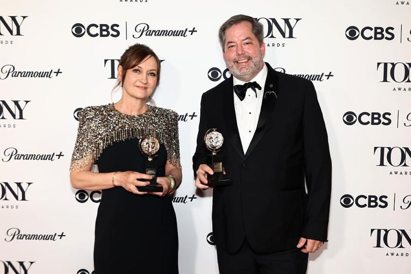 Miriam Buether and Benjamin Pearcy win for Best Scenic Design of a Play