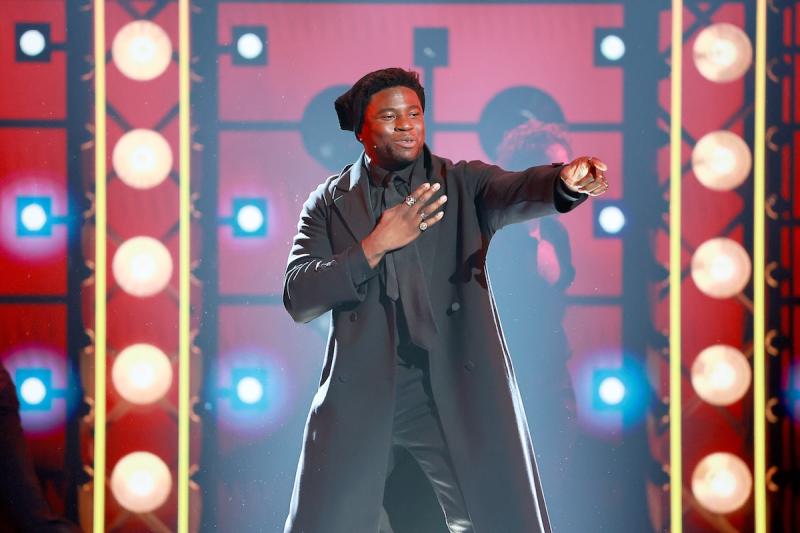 Okieriete Onaodowan in Hamilton at The Tonys.