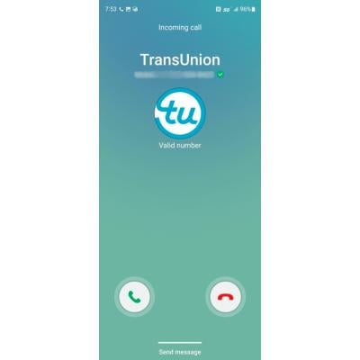 TransUnion caller ID 