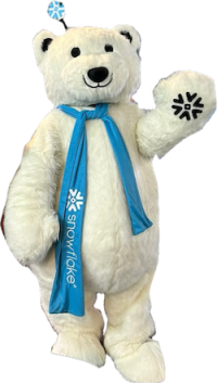 Snowflake mascot, Mobile World Congress 2023, small