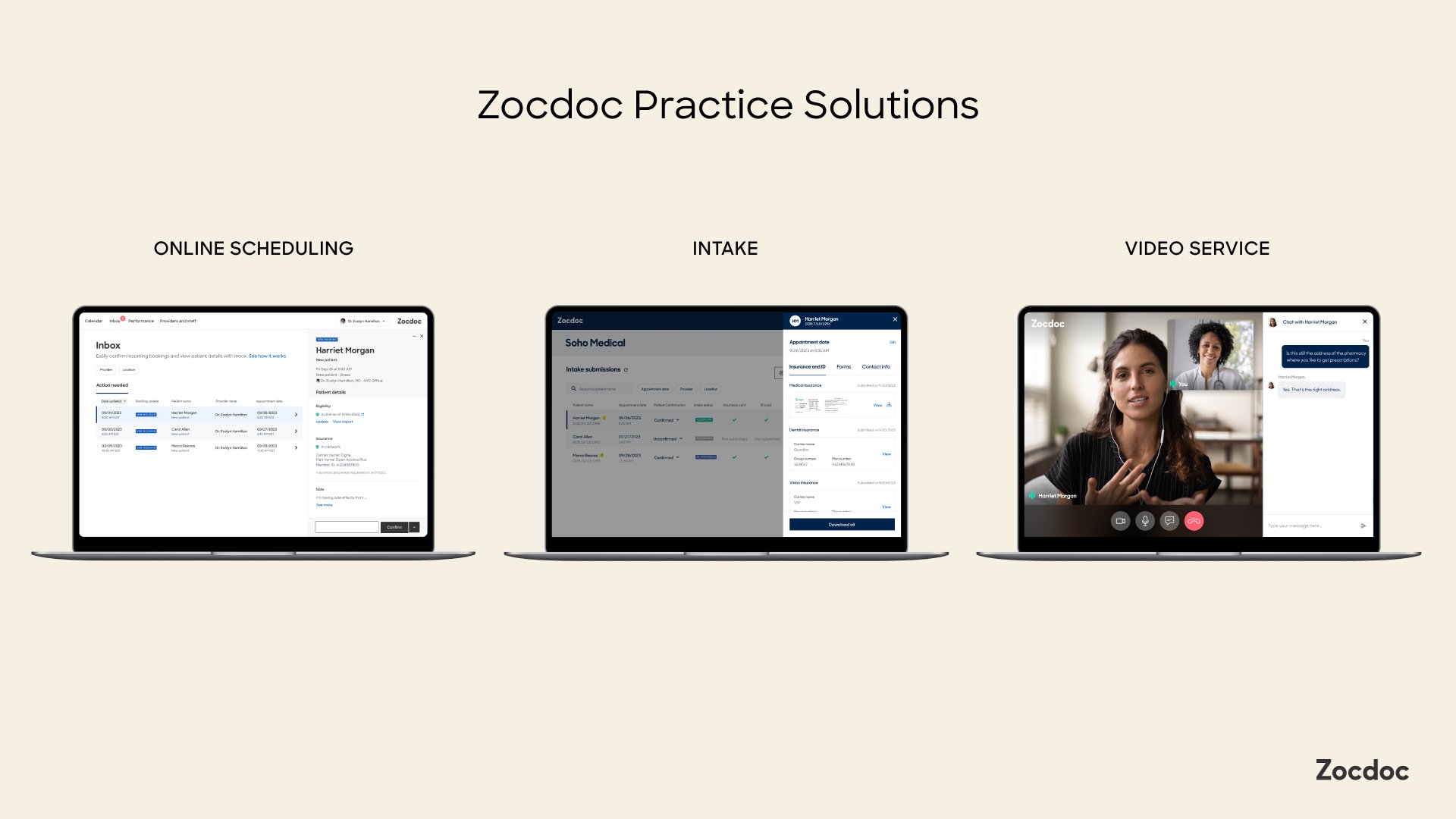 Zocdoc Practice Solutions overview