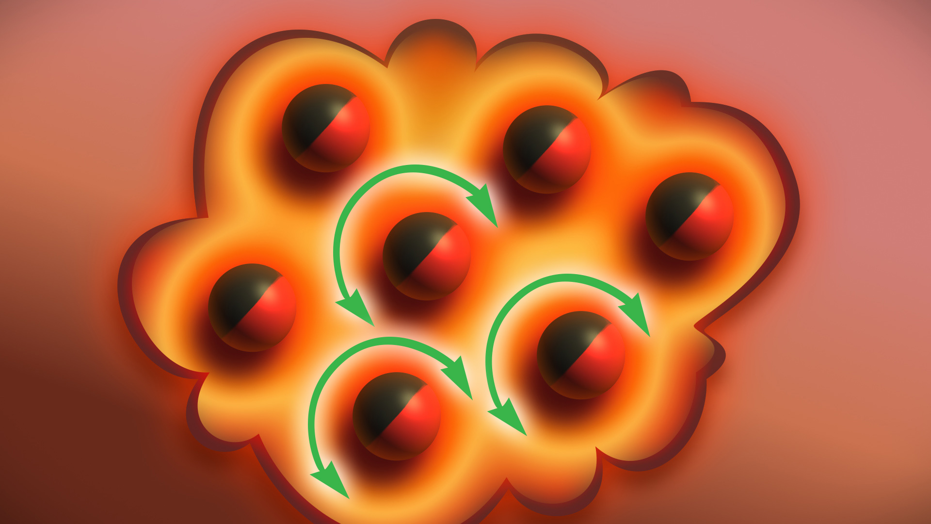 Heated iron nanoparticles