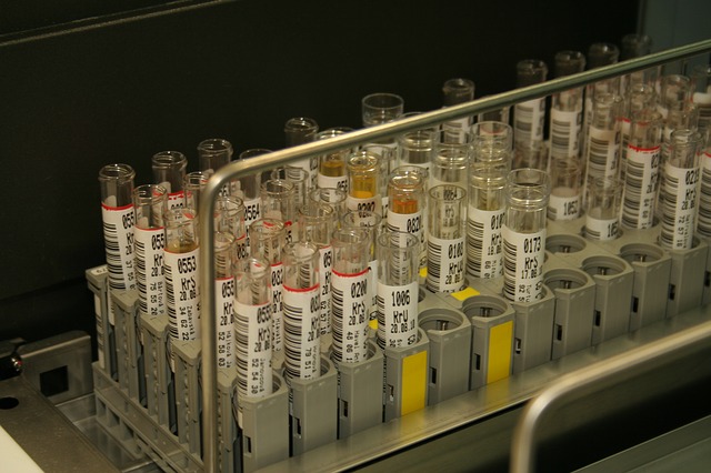array of test tubes