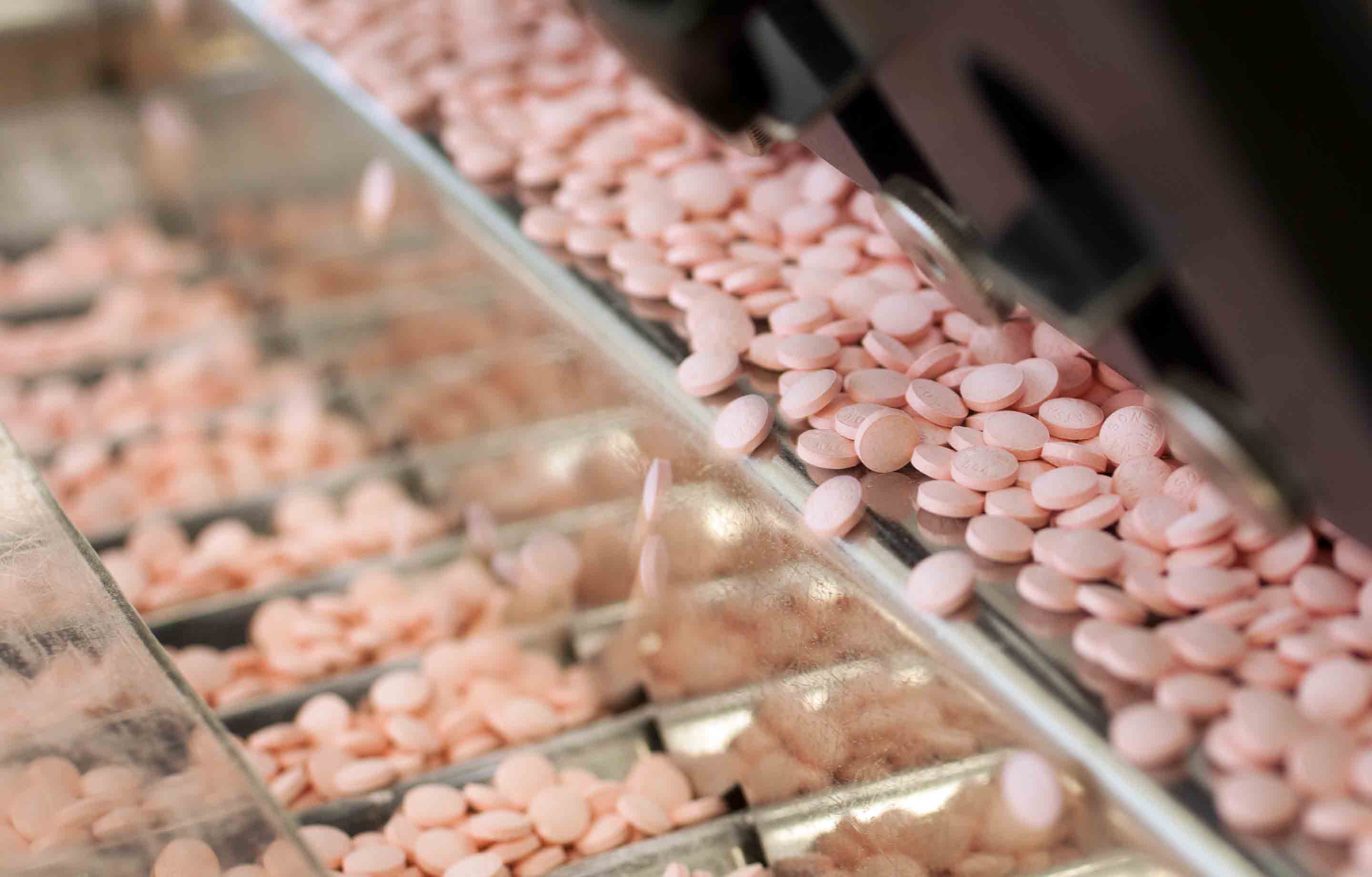 Round pink pills