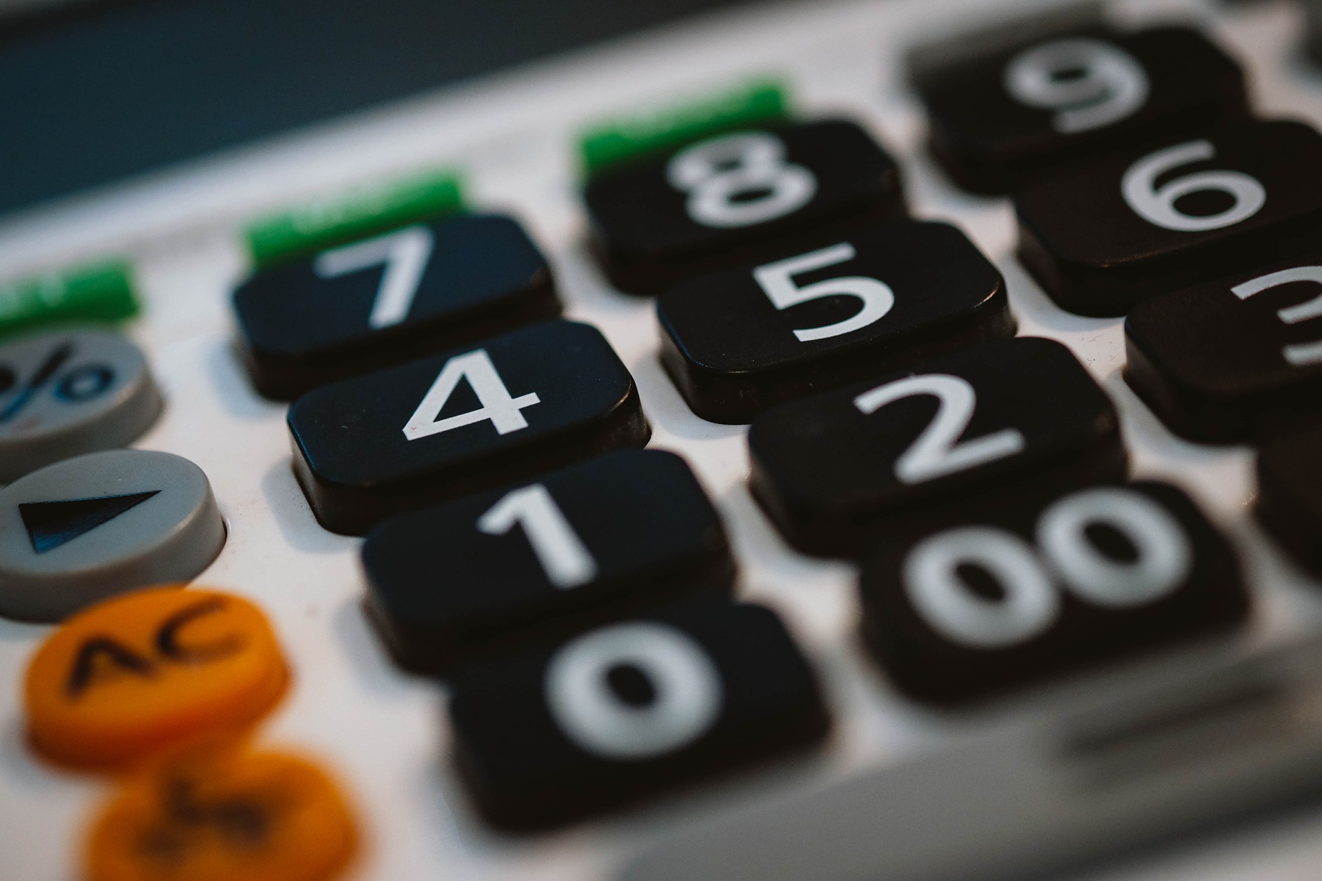 Calculator closeup