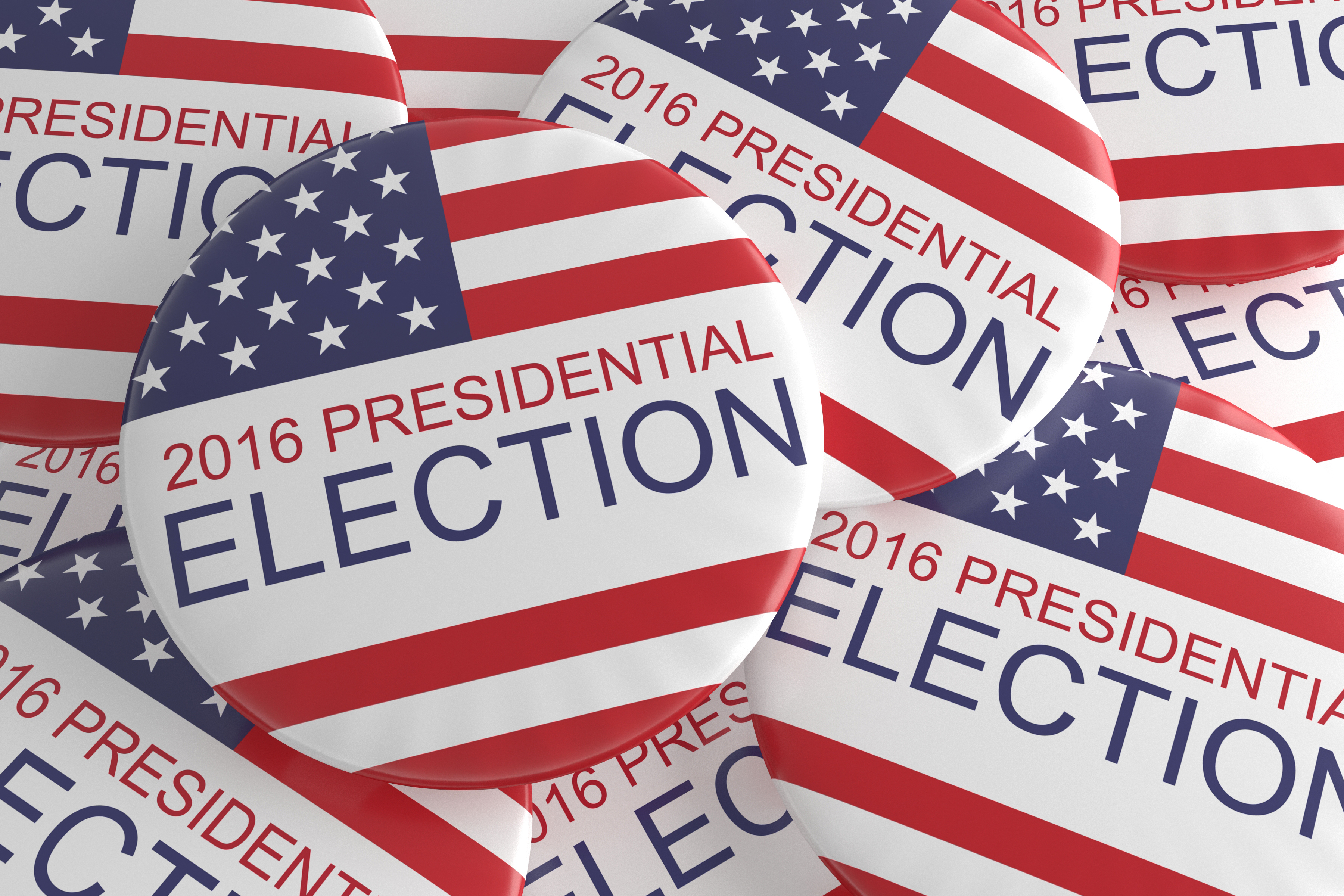 Presidential election 2016 buttons