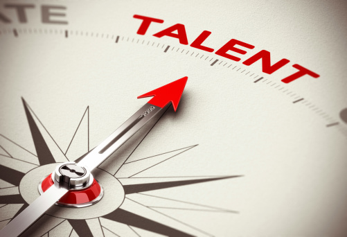 Arrow pointing to the word talent