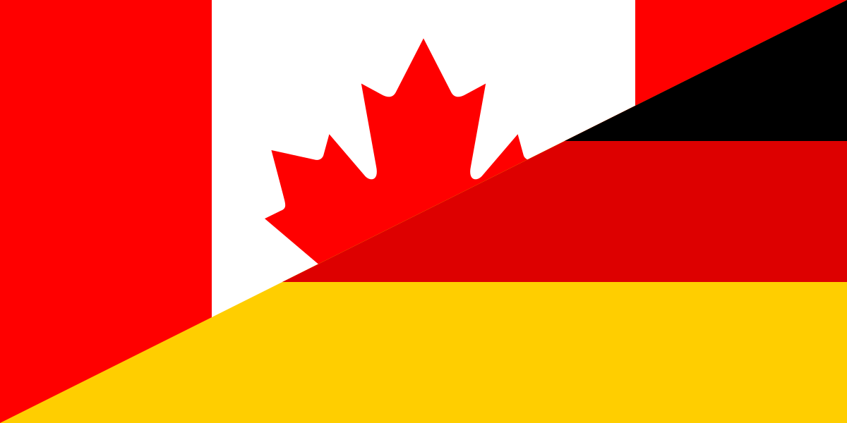 German-Canadian flag combination