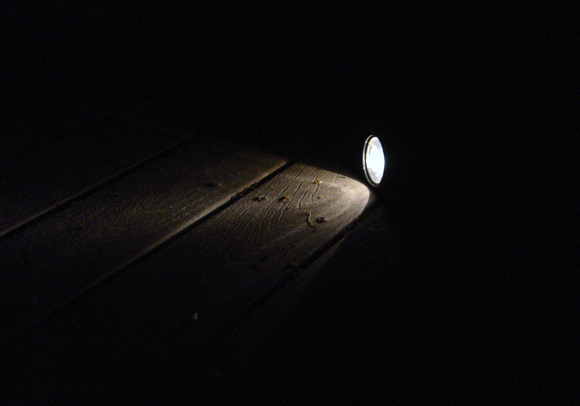 Flashlight in the dark 