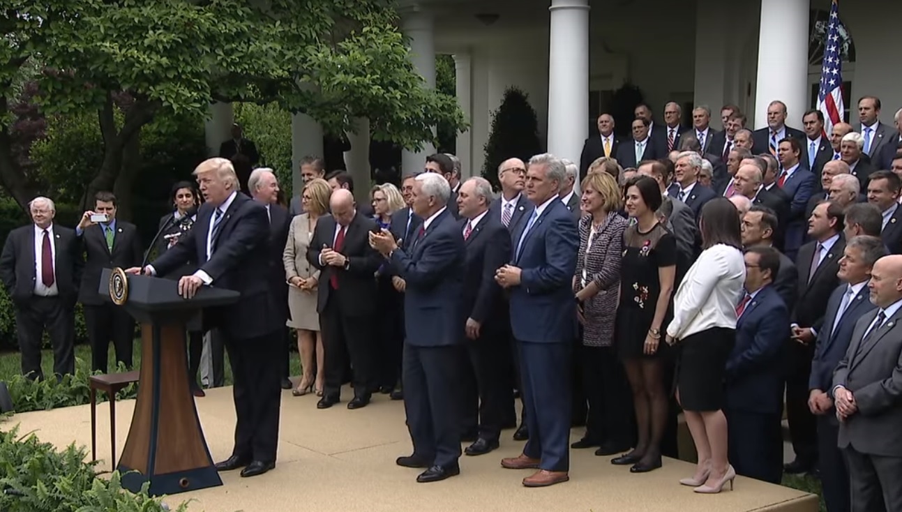 Donald Trump speaks in White House Rose Garden