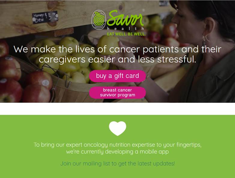 Savor Health website