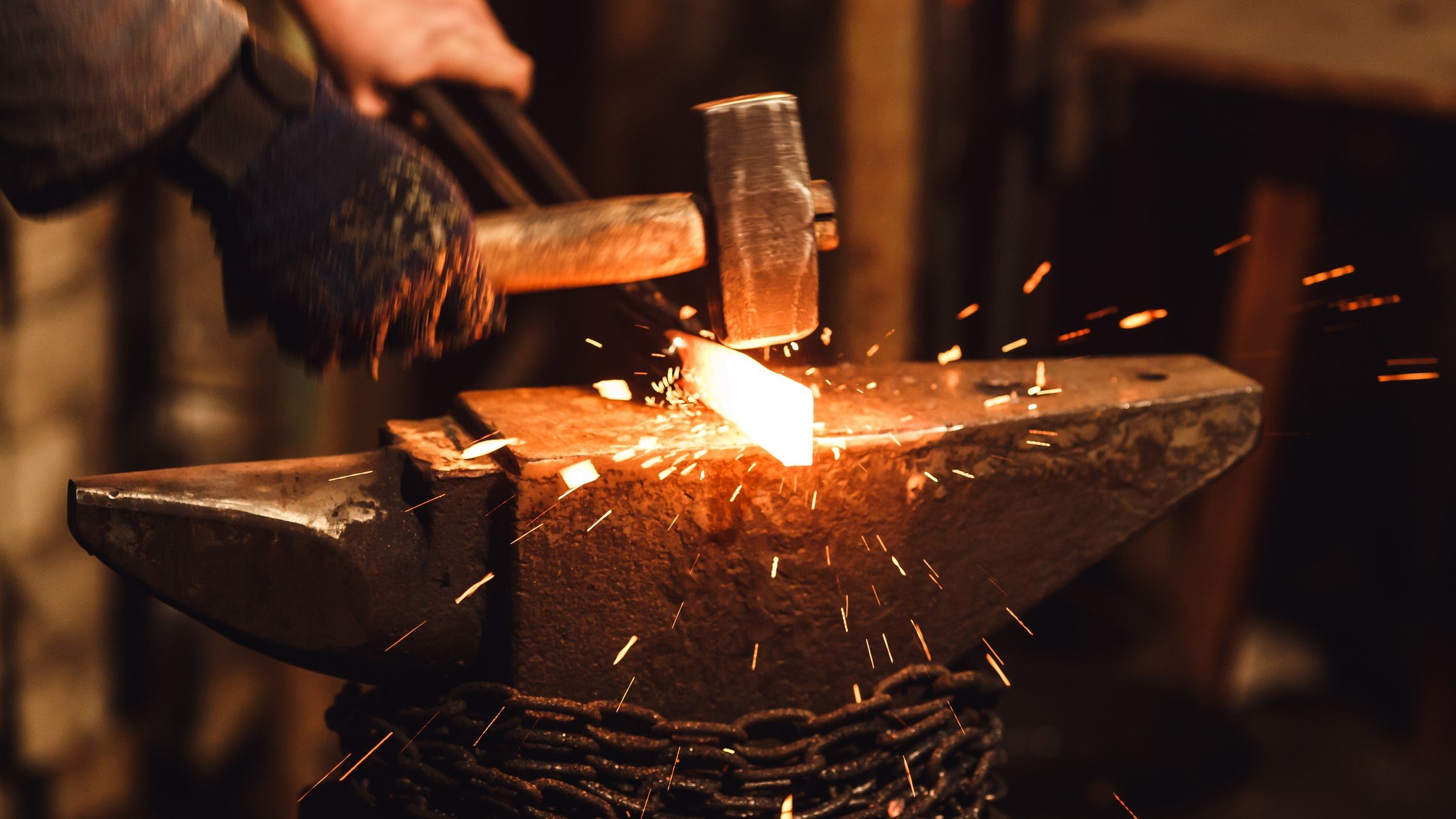 Hammer anvil blacksmith metal iron forge