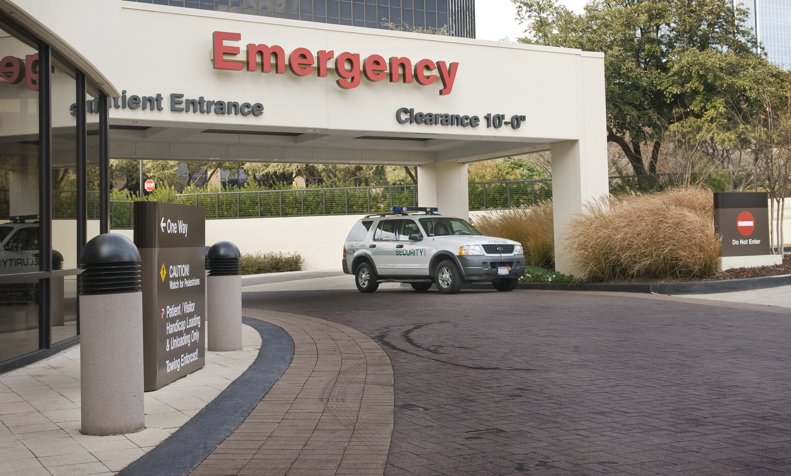 Emergency Room Entrance With Security