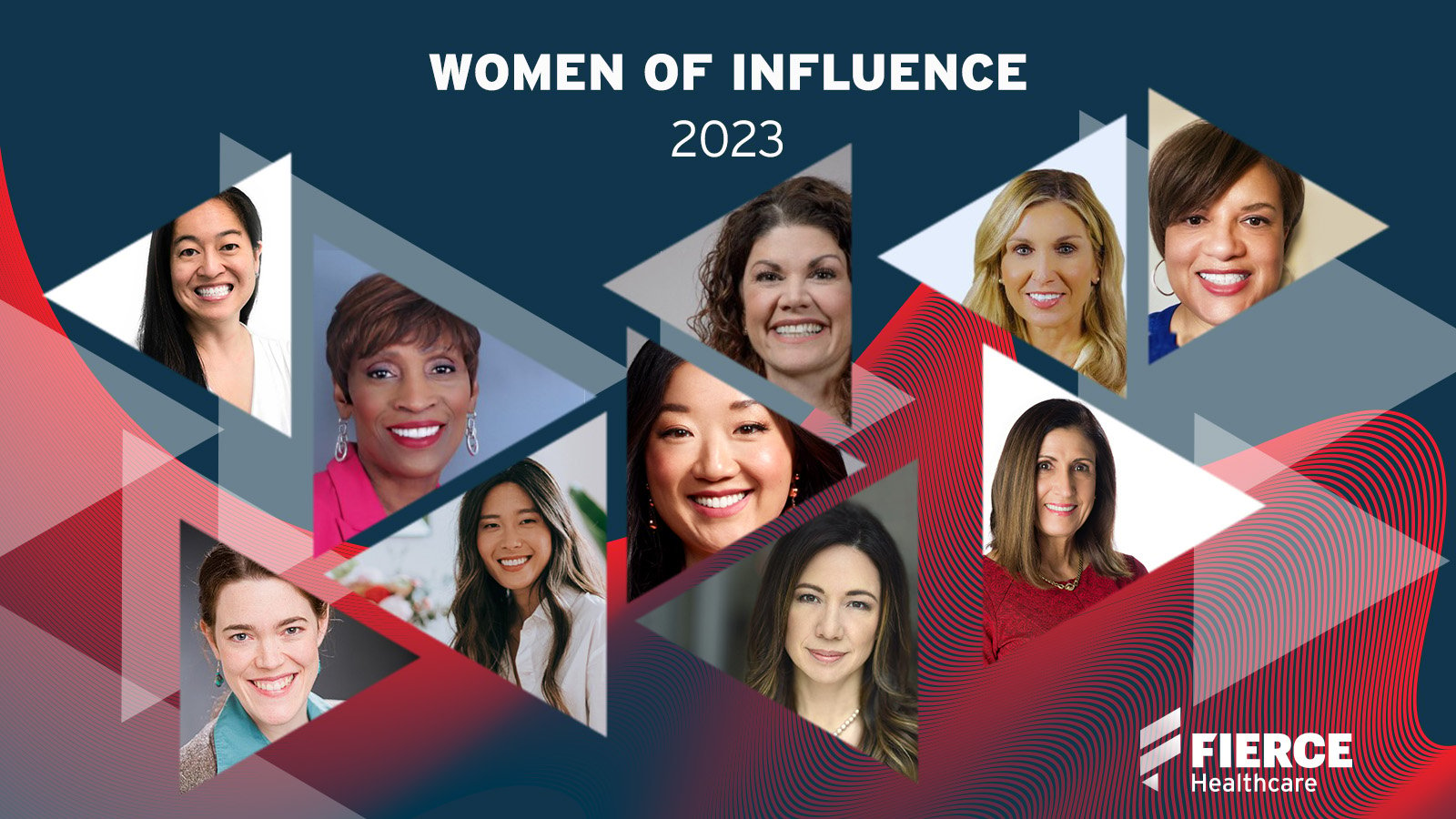 A graphic displaying the winners of the 2023 Women of Influence