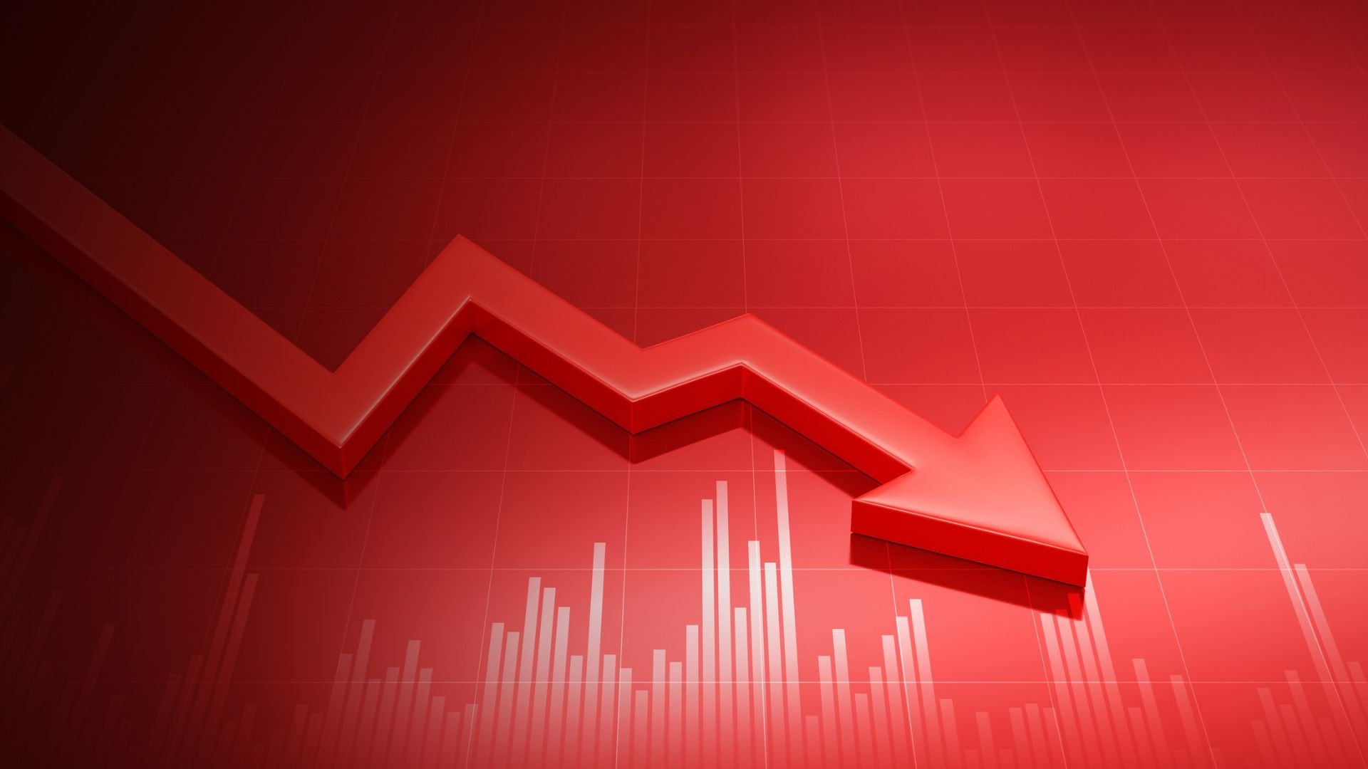 Stock decreasing graphic
