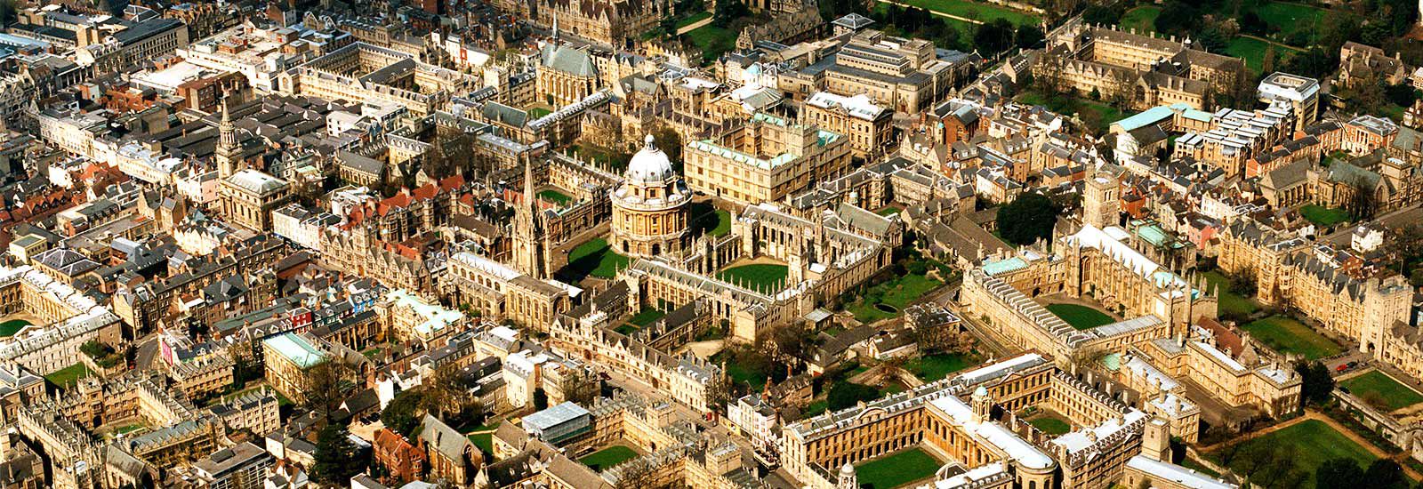 An aerial photograph of Oxford