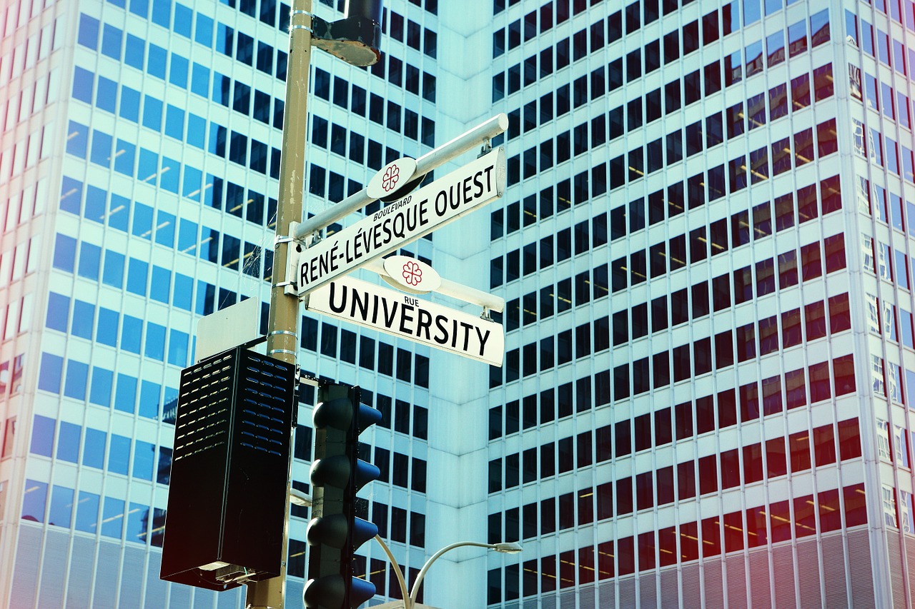 Street signs in Montreal