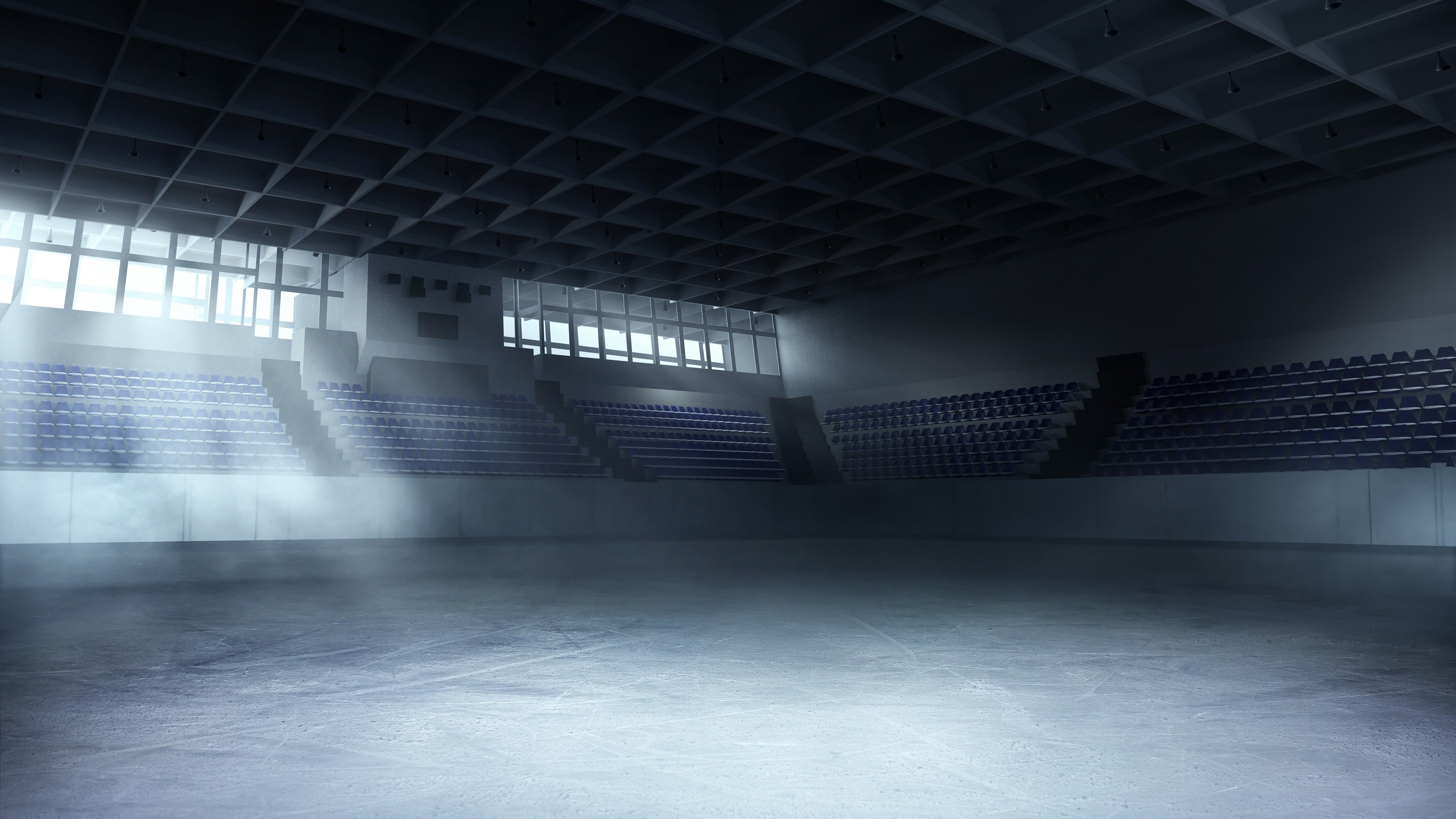 hockey arena empty rink arena crowdless