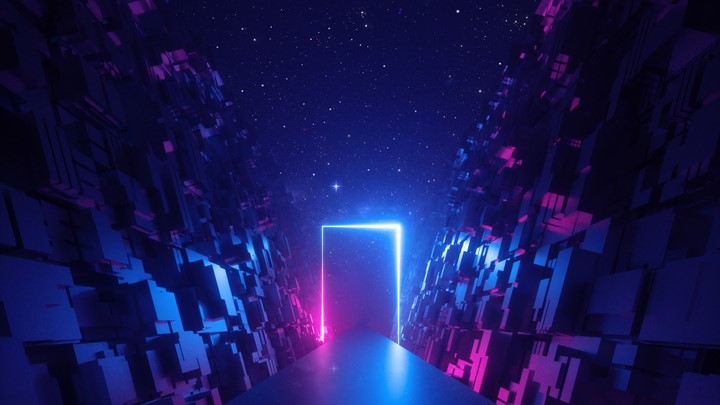 new dimension abstract door