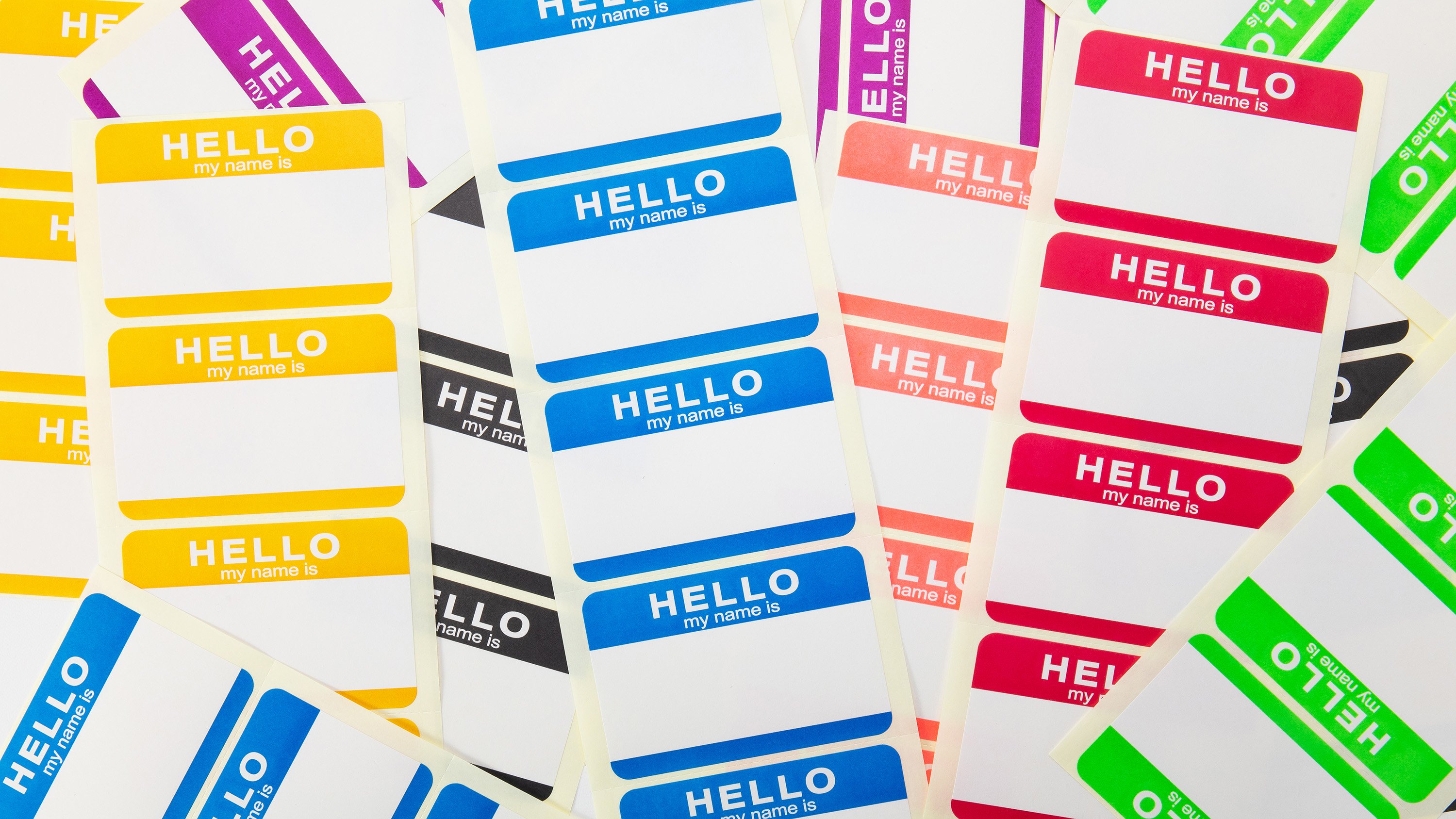 hello my name is name tag branding marketing