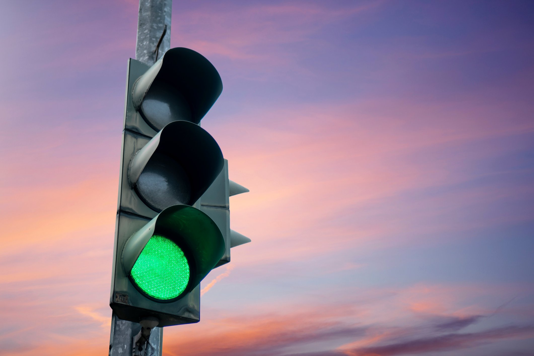 photo of a green light on a stoplight