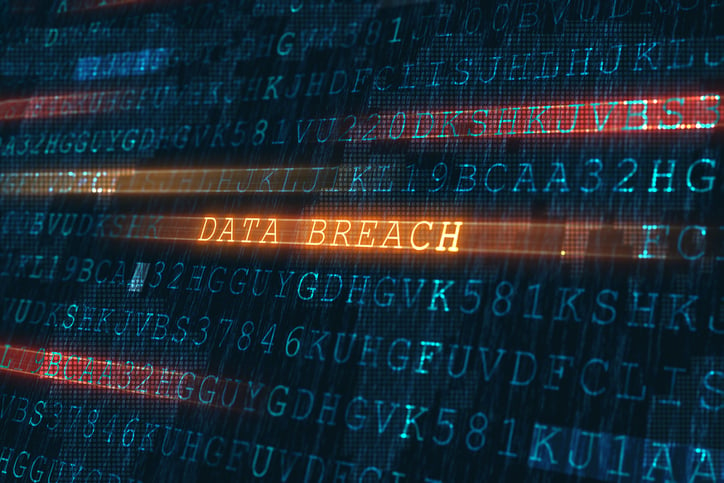 A string of code and data that reads data breach