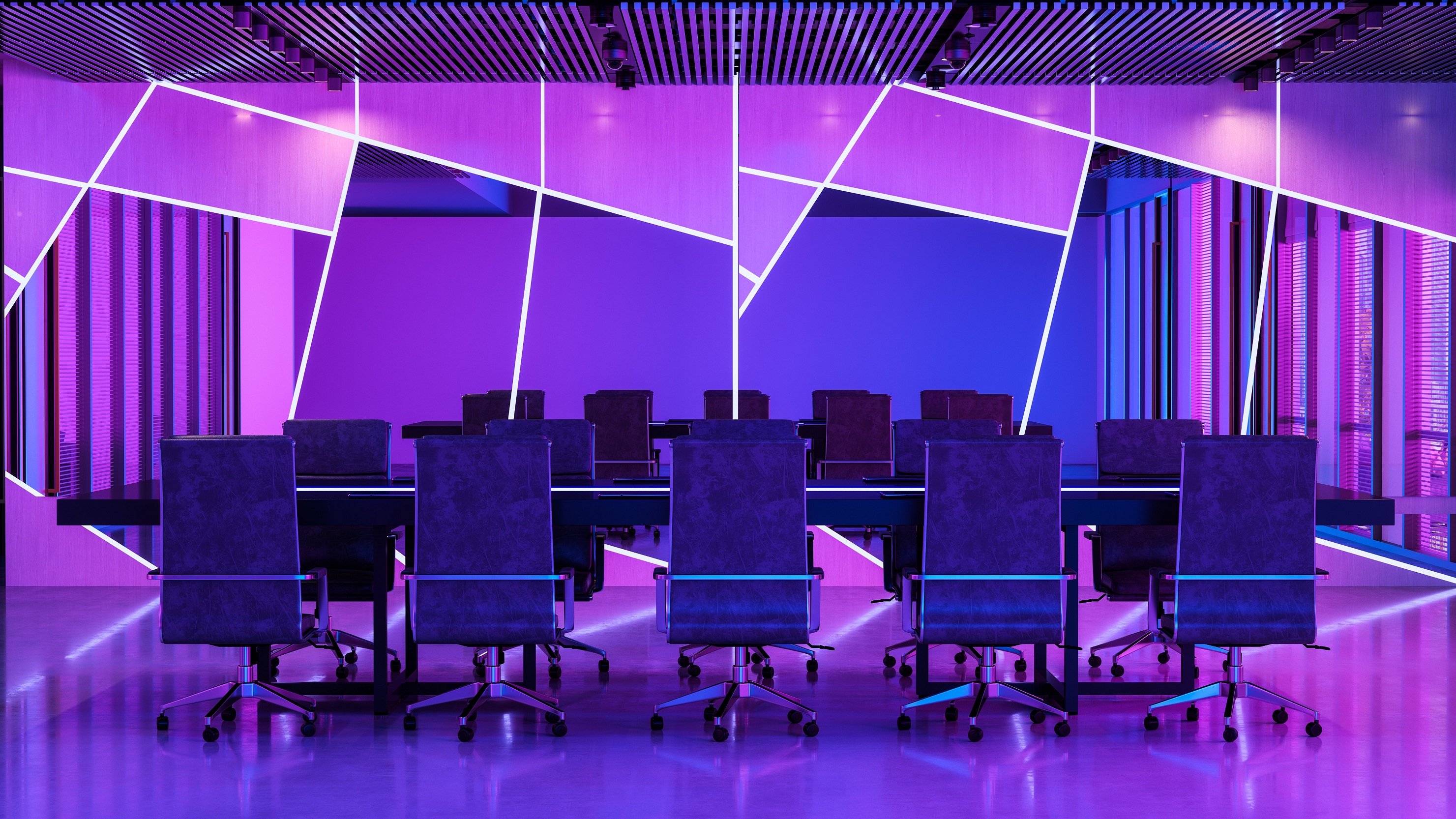 magenta purple boardroom board room executives CEO
