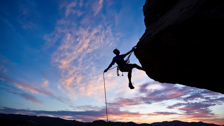 climbing rock climber
