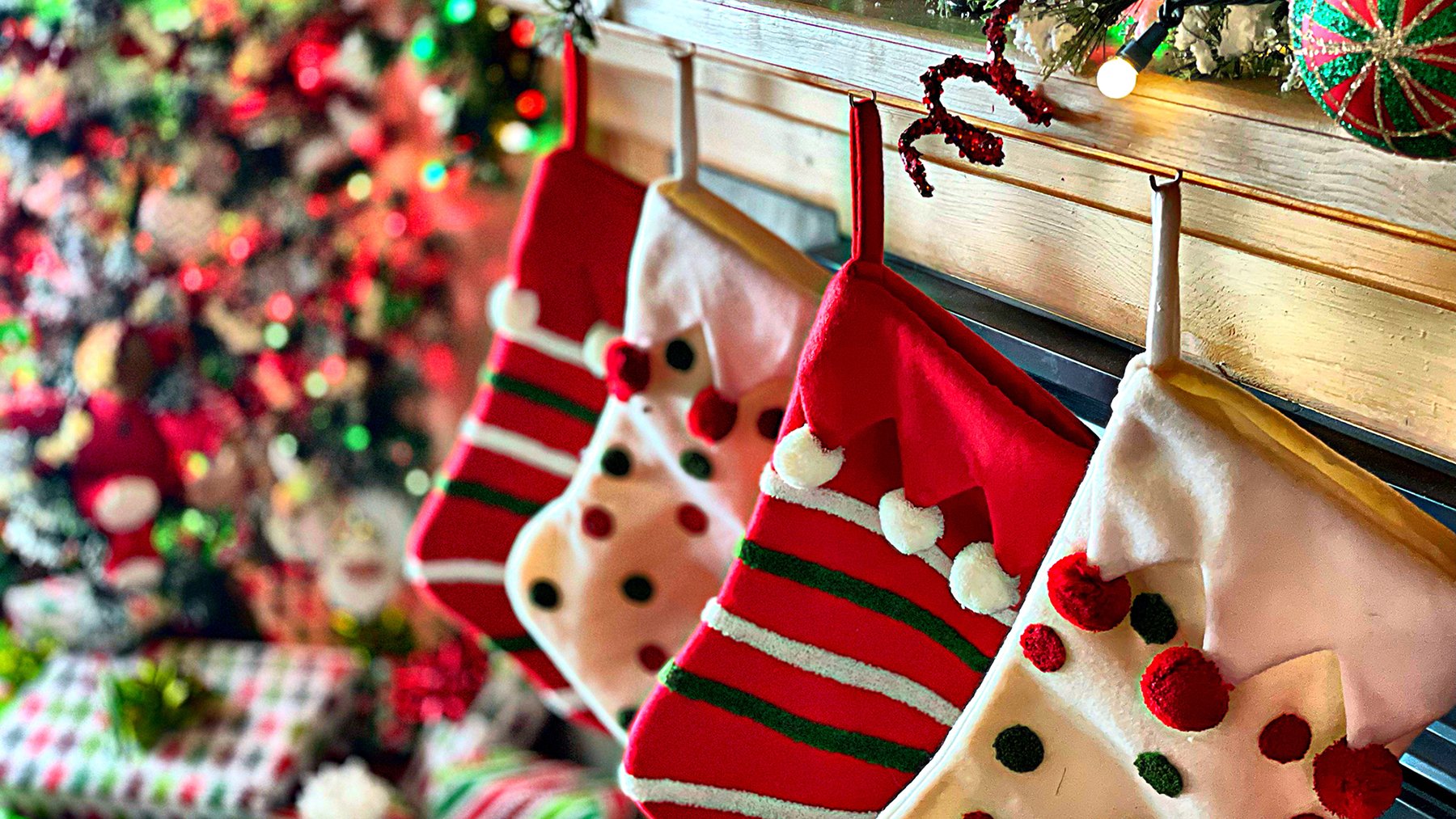 christmas stocking holiday tree festive