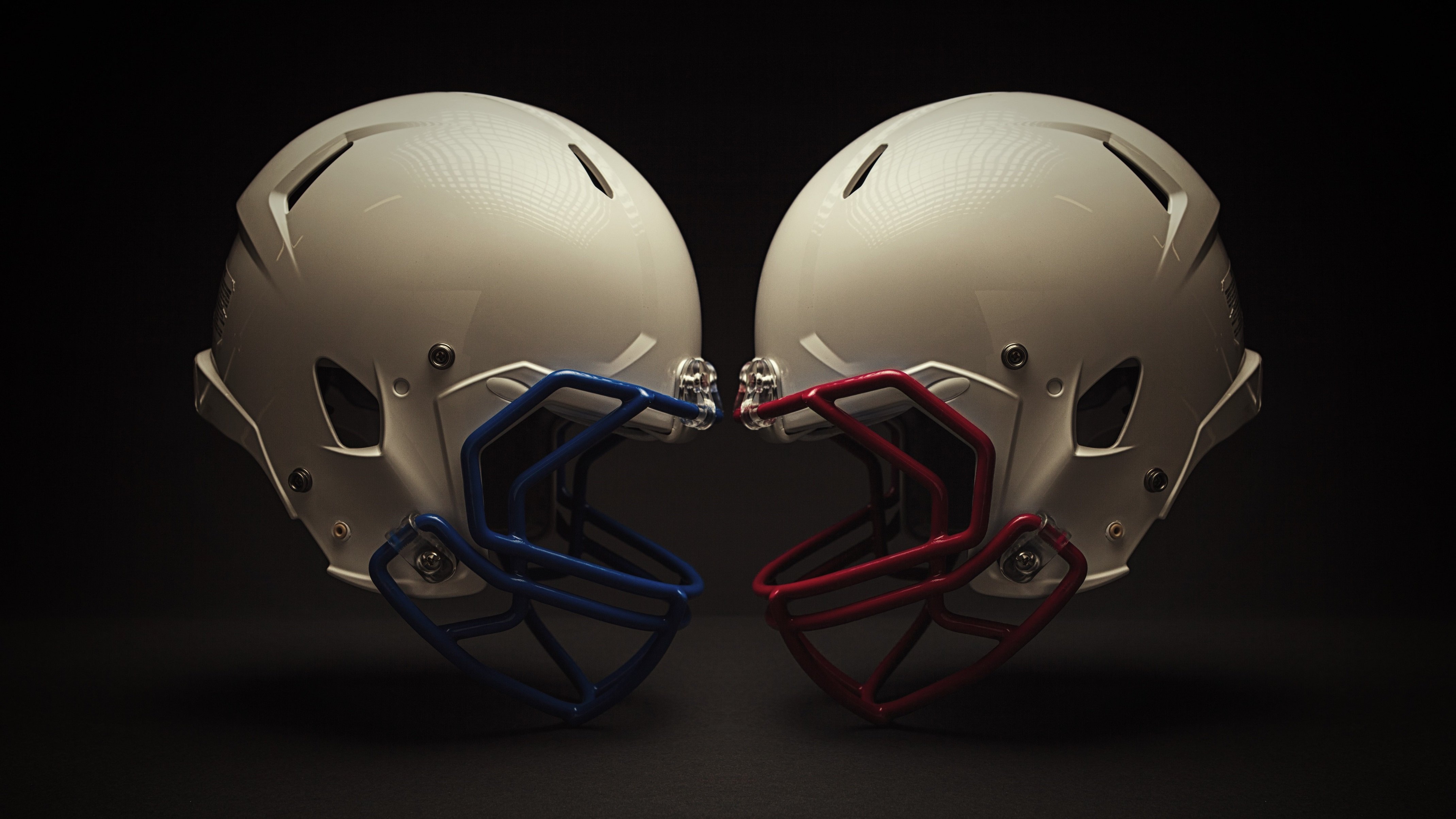 head to head against clash football helmets fight combat