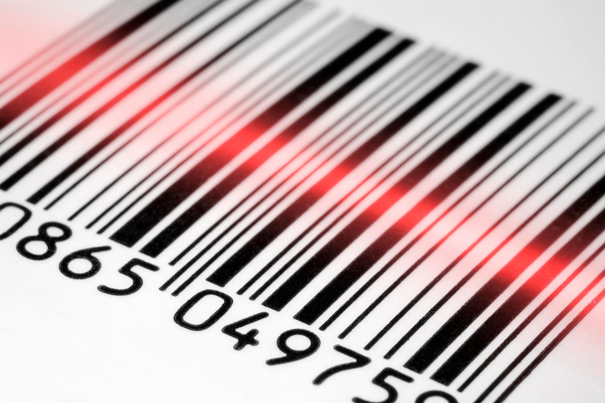 Image of a barcode being scanned