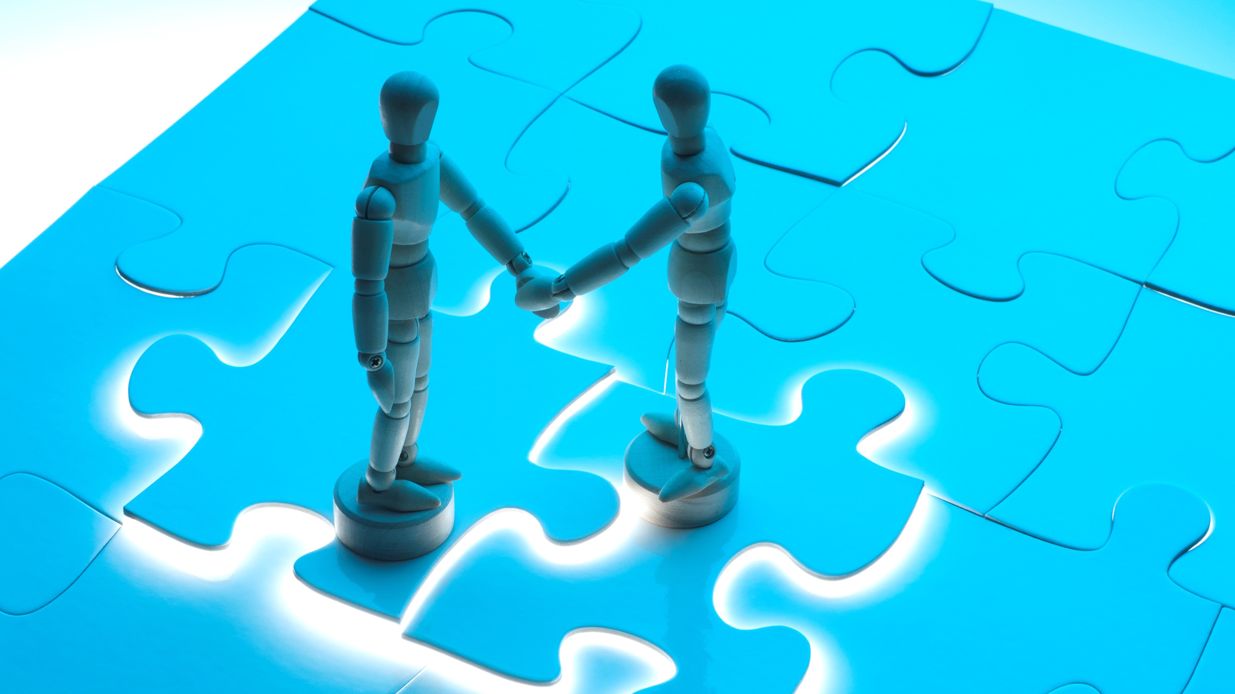 hiring new hire now hiring employee puzzle handshake