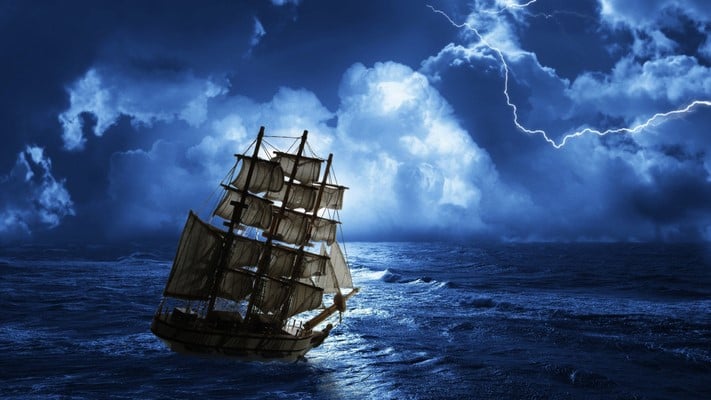 ships seas storms