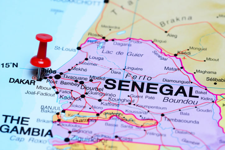 Senegal on map