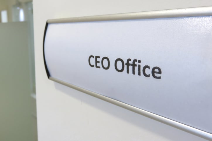 A door sign that reads CEO Office