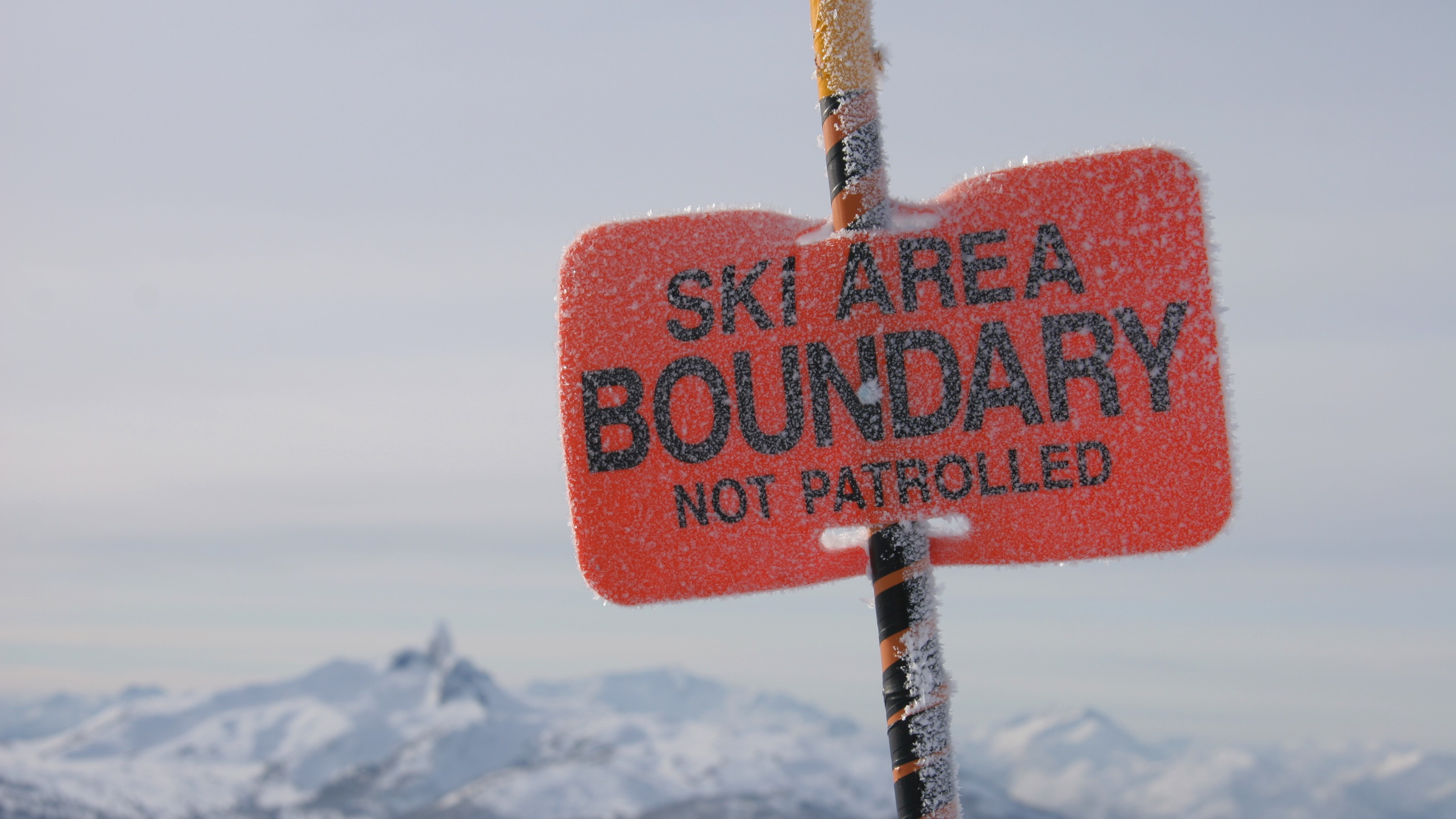 ski fresh tracks patrol boundary line limit snow