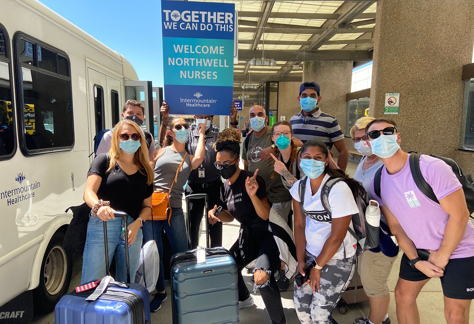 Northwell frontline staff travel in August 2020 to Intermountain Healthcare in Utah to assist colleagues during the Covid-19 