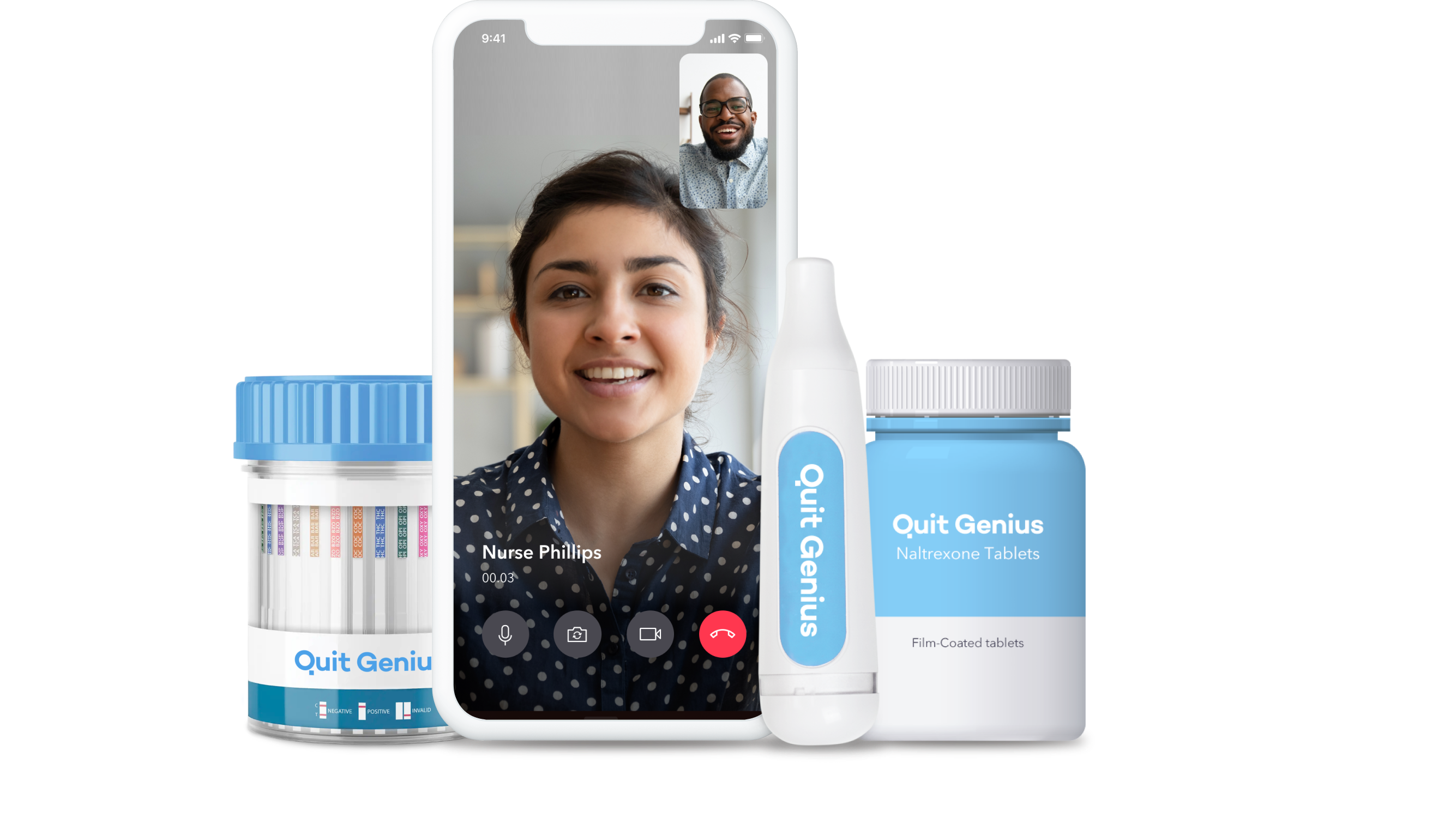 smartphone with Quit Genius products