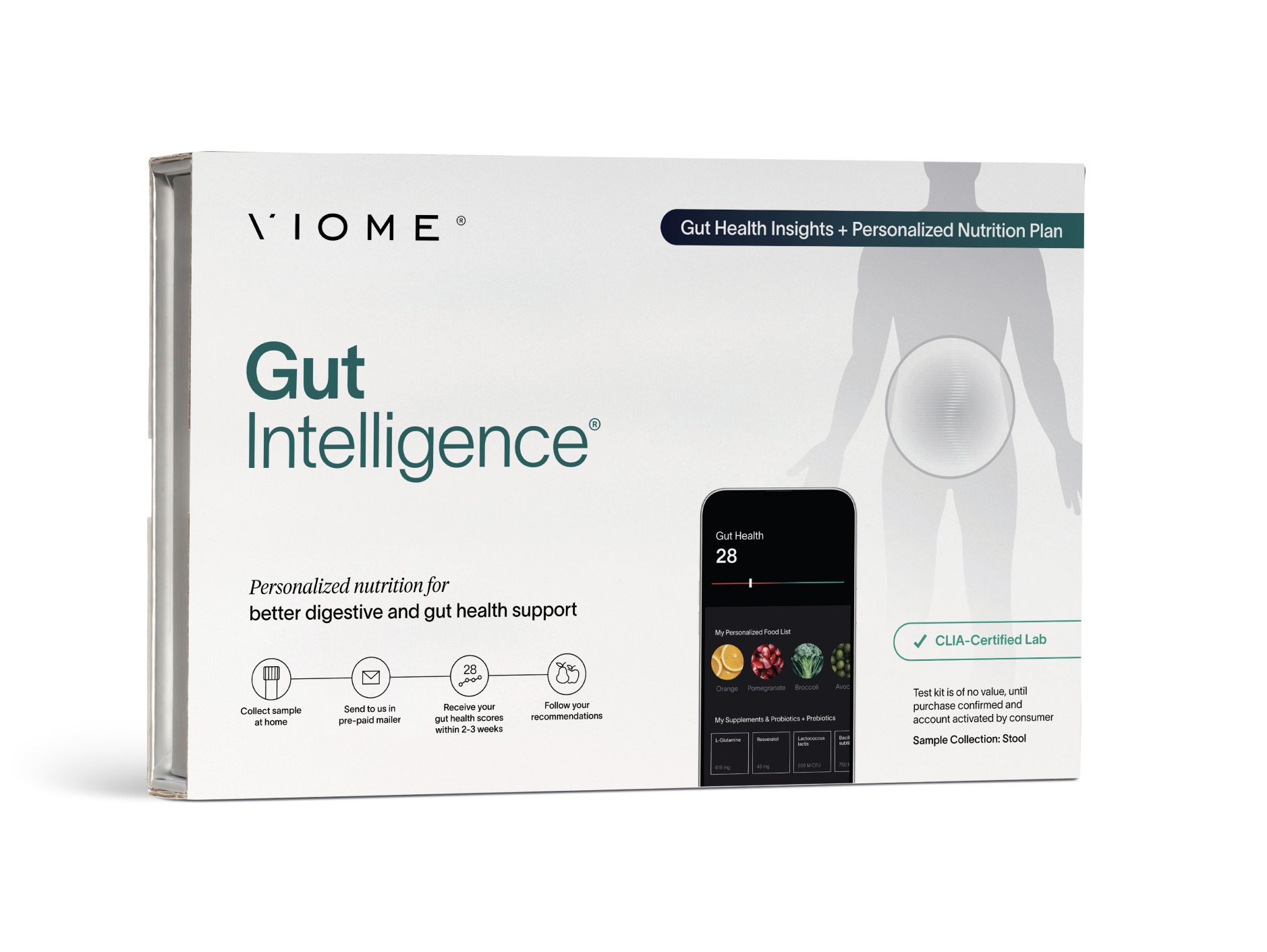 Viomes at-home gut microbiome testing kit
