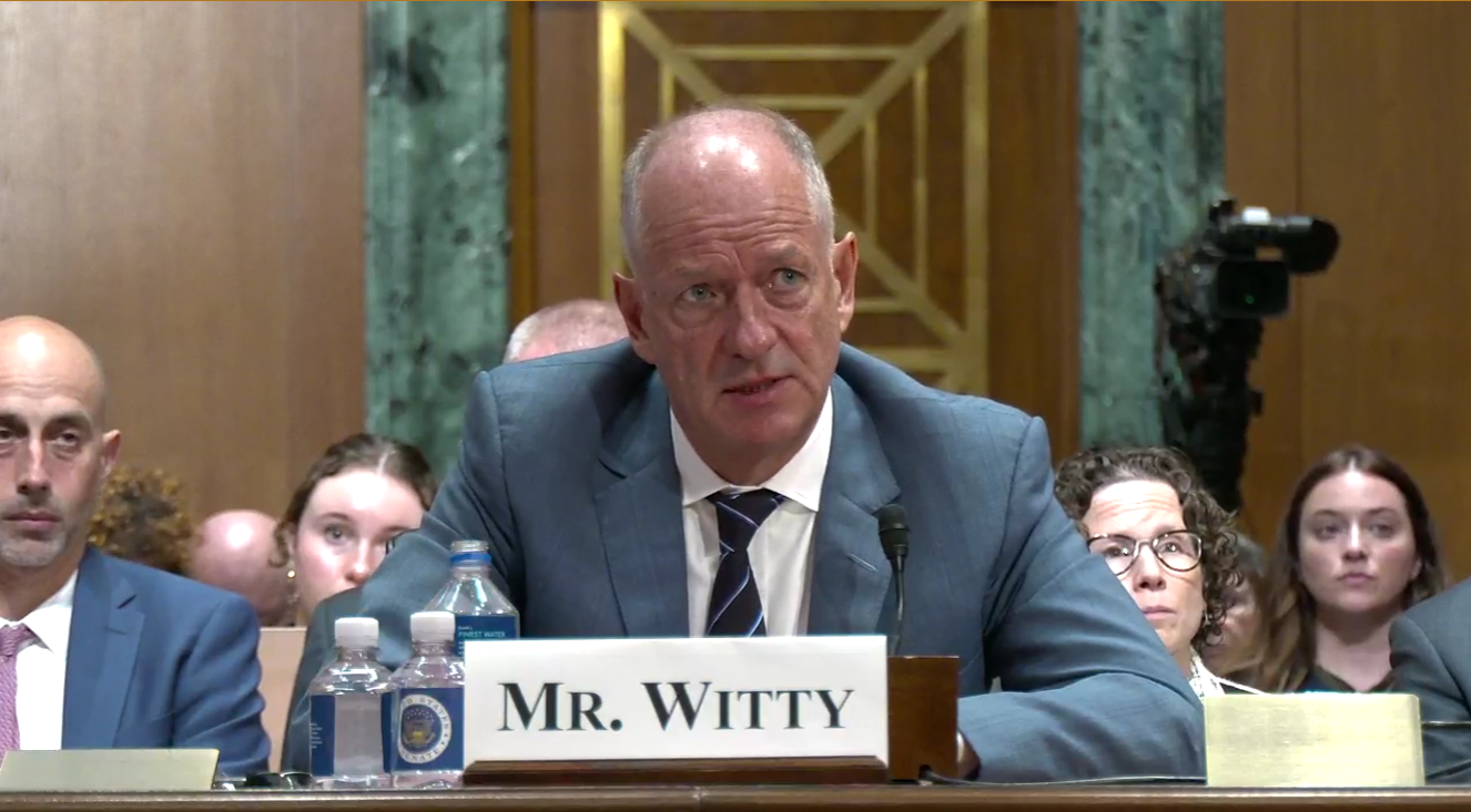 UnitedHealth CEO Andrew Witty testifies before the Senate Finance Committee