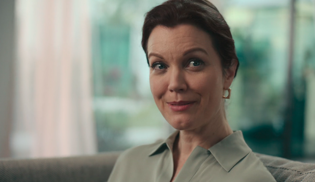 A frame from Salixs Xifaxan video with Scandal actor Bellamy Young 